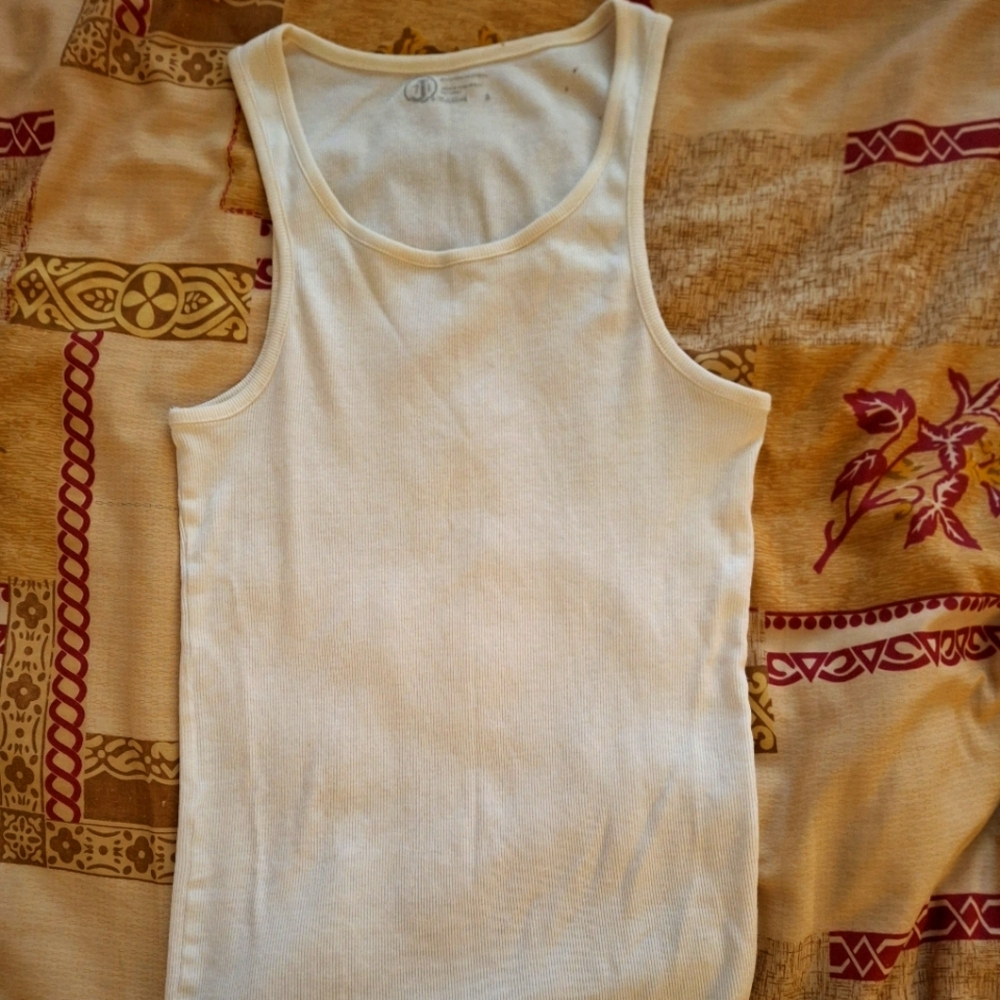 7JL White Tank Top Wifebeater A Shirt